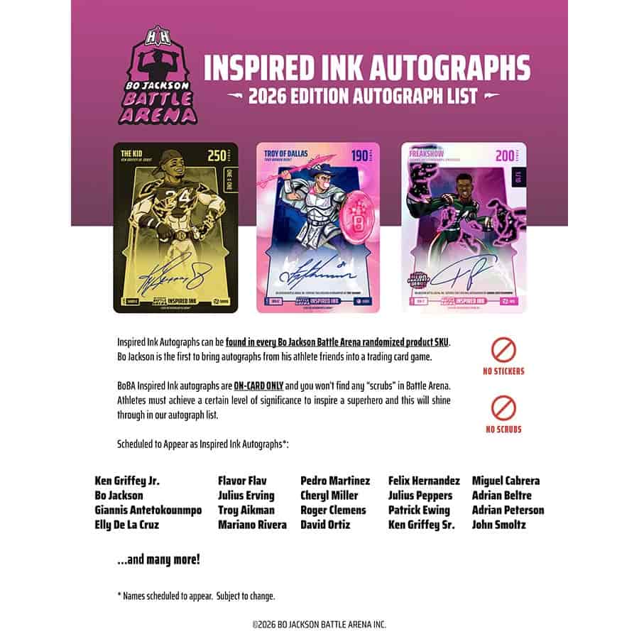 Bo Jackson's Battle Arena 2026 Hobby Box