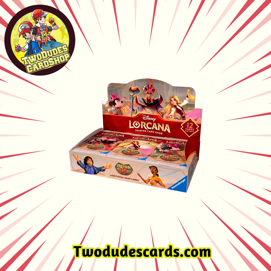 Disney Lorcana - Reign of Jafar Booster Box Two Dudes Card Shop Disney Lorcana - Reign of Jafar Booster Box Two Dudes Card Shop