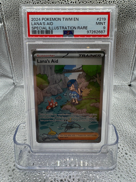 Pokemon TCG - Twilight Masquerade - Lana's Aid SIR - PSA 10