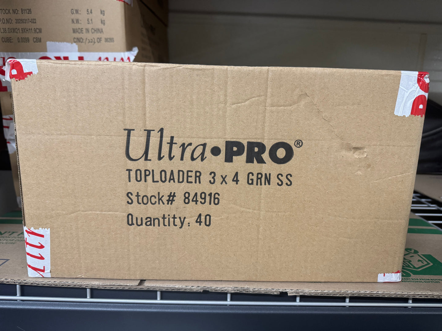 Ultra Pro 3 x 4 Top Loader Case (Green Top Loaders)