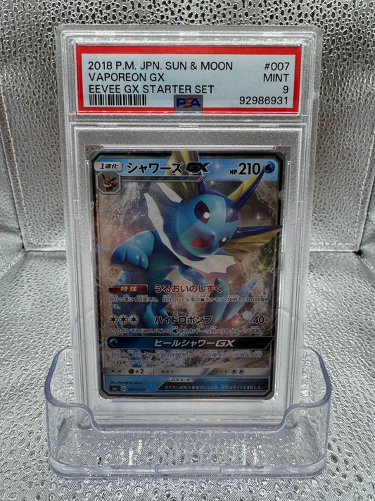 Pokémon TCG - Eevee GX Starter Set - Vaporeon GX - PSA 9