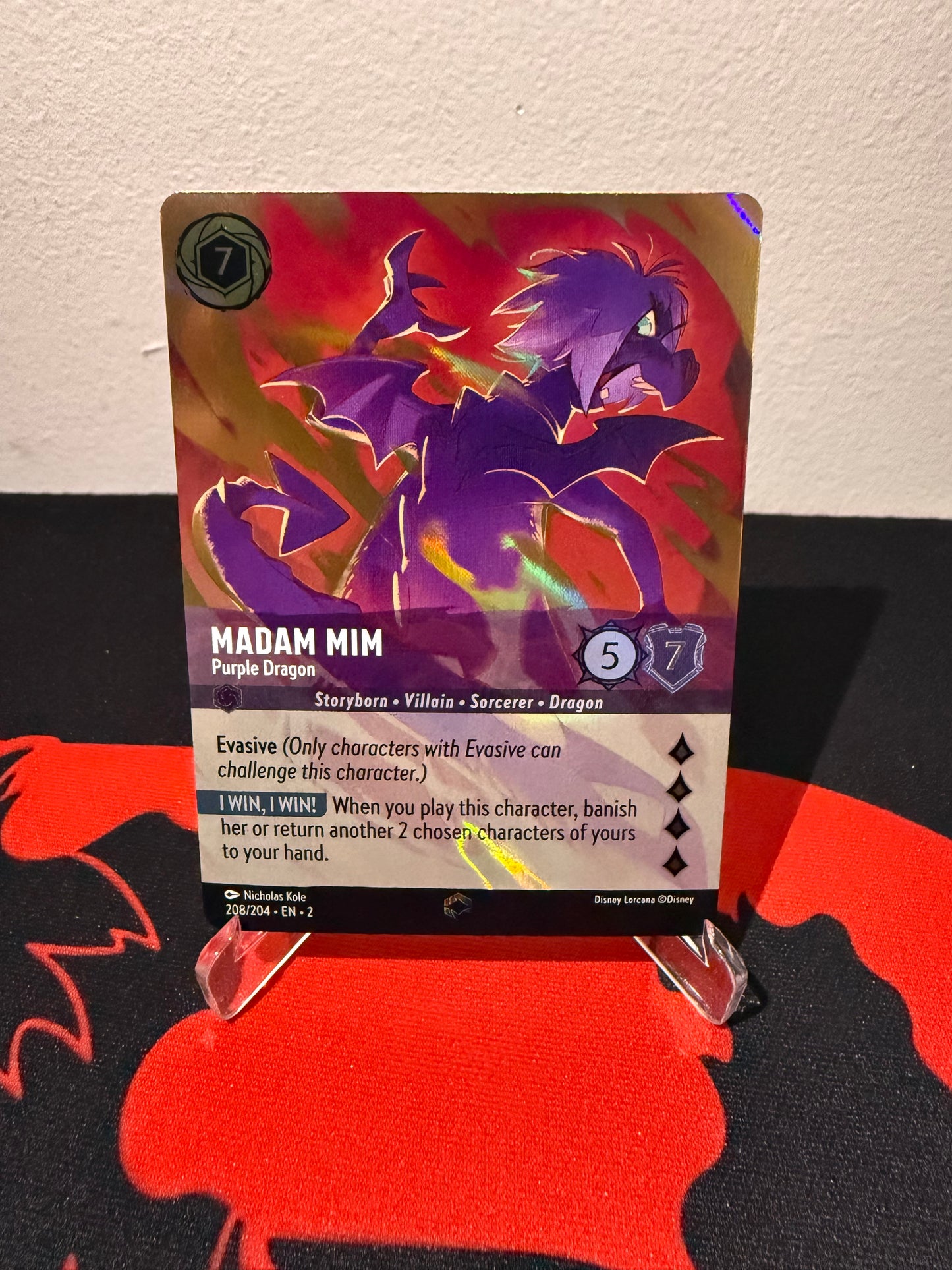 Disney Lorcana - Madam Mim Purple Dragon (Enchanted)