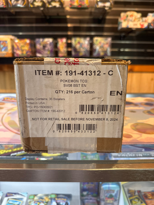 Pokémon TCG - Surging Spark Booster Box Case (Original Street Date Label)