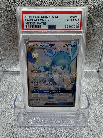 Pokémon TCG - Hidden Fates - Glaceon GX - PSA 10