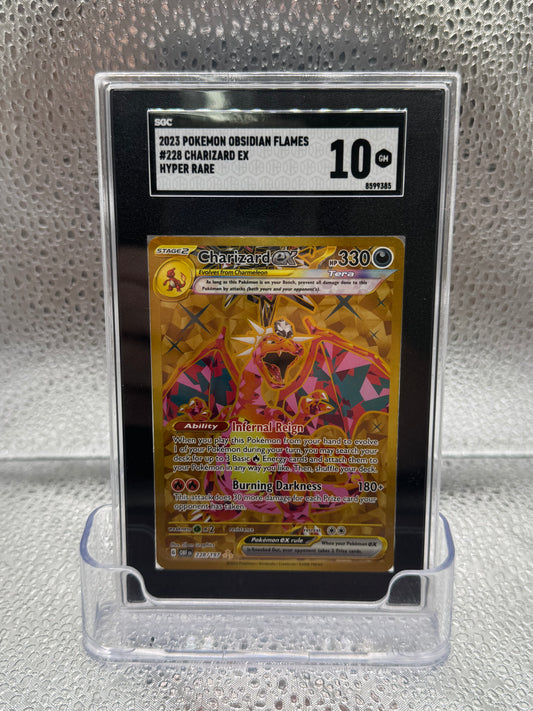 Pokémon TCG - Obsidian Flame - Charizard Hyper Rare #228 - SGC 10