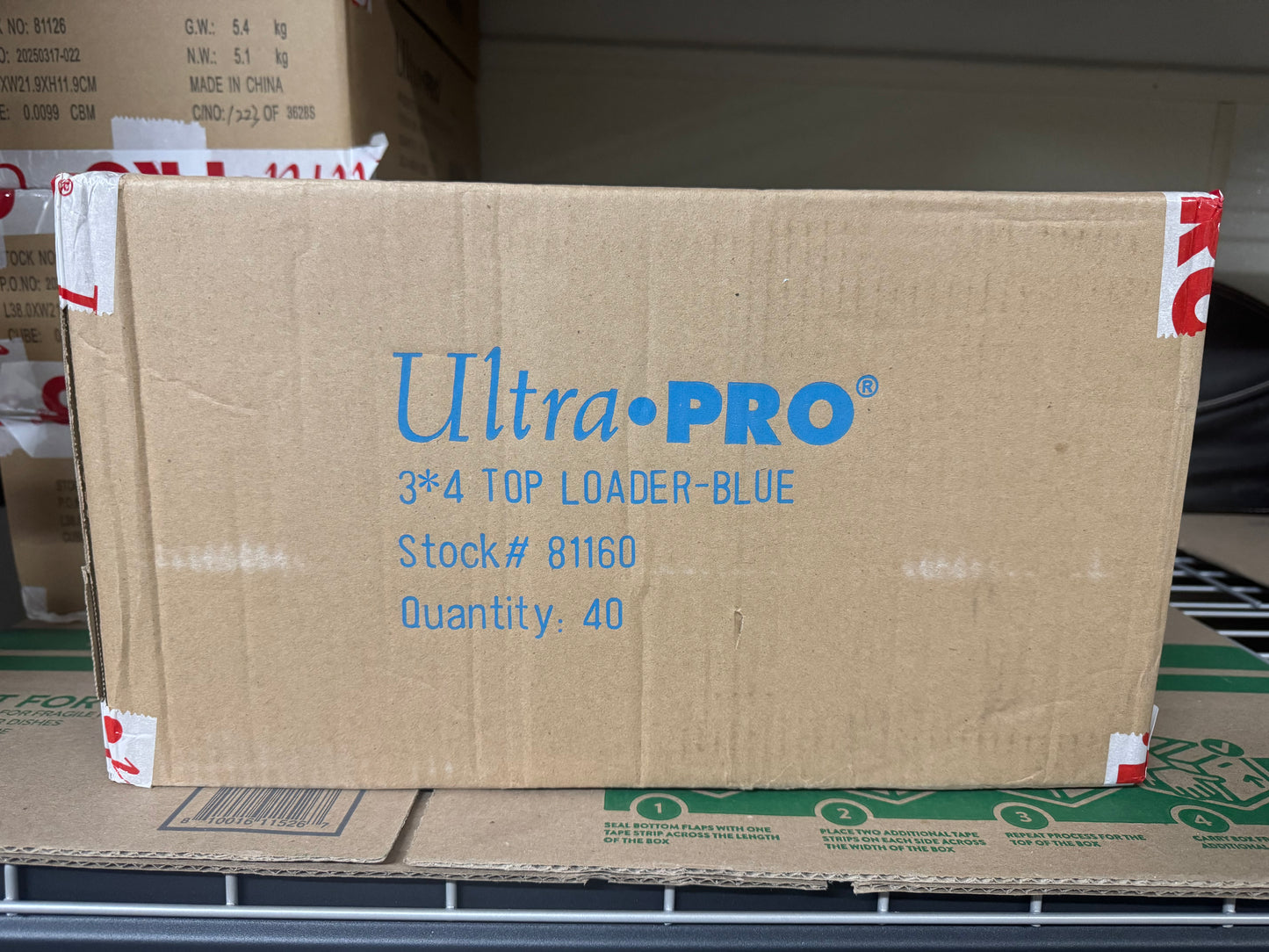 Ultra Pro 3 x 4 Top Loader Case (Blue Top Loaders)