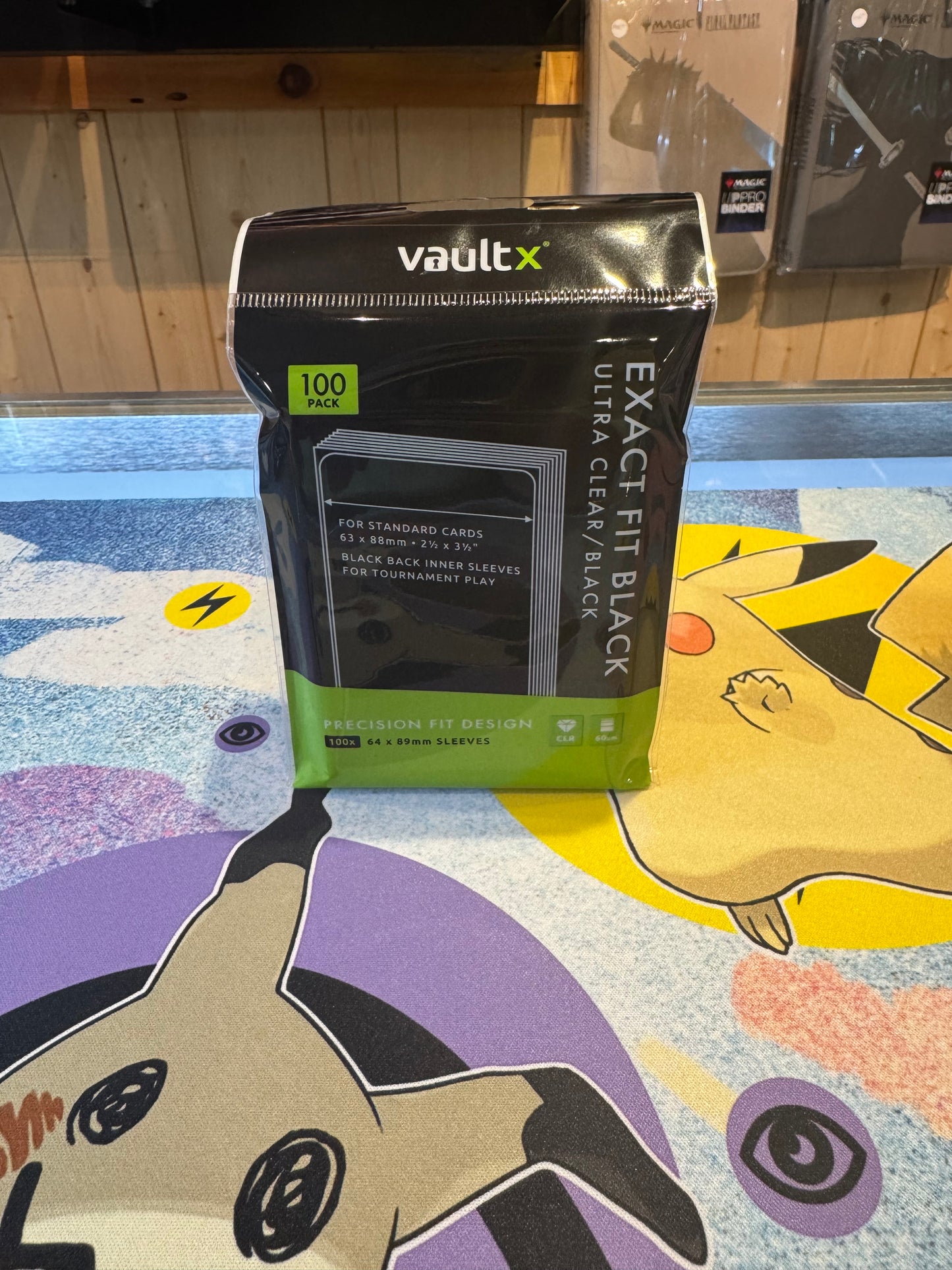 Vault-X Exact Fit Clear Black Sleeves - 100 Count