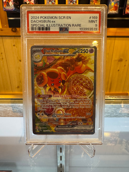Pokémon TCG - Stellar Crown Dachsbun Ex PSA 9
